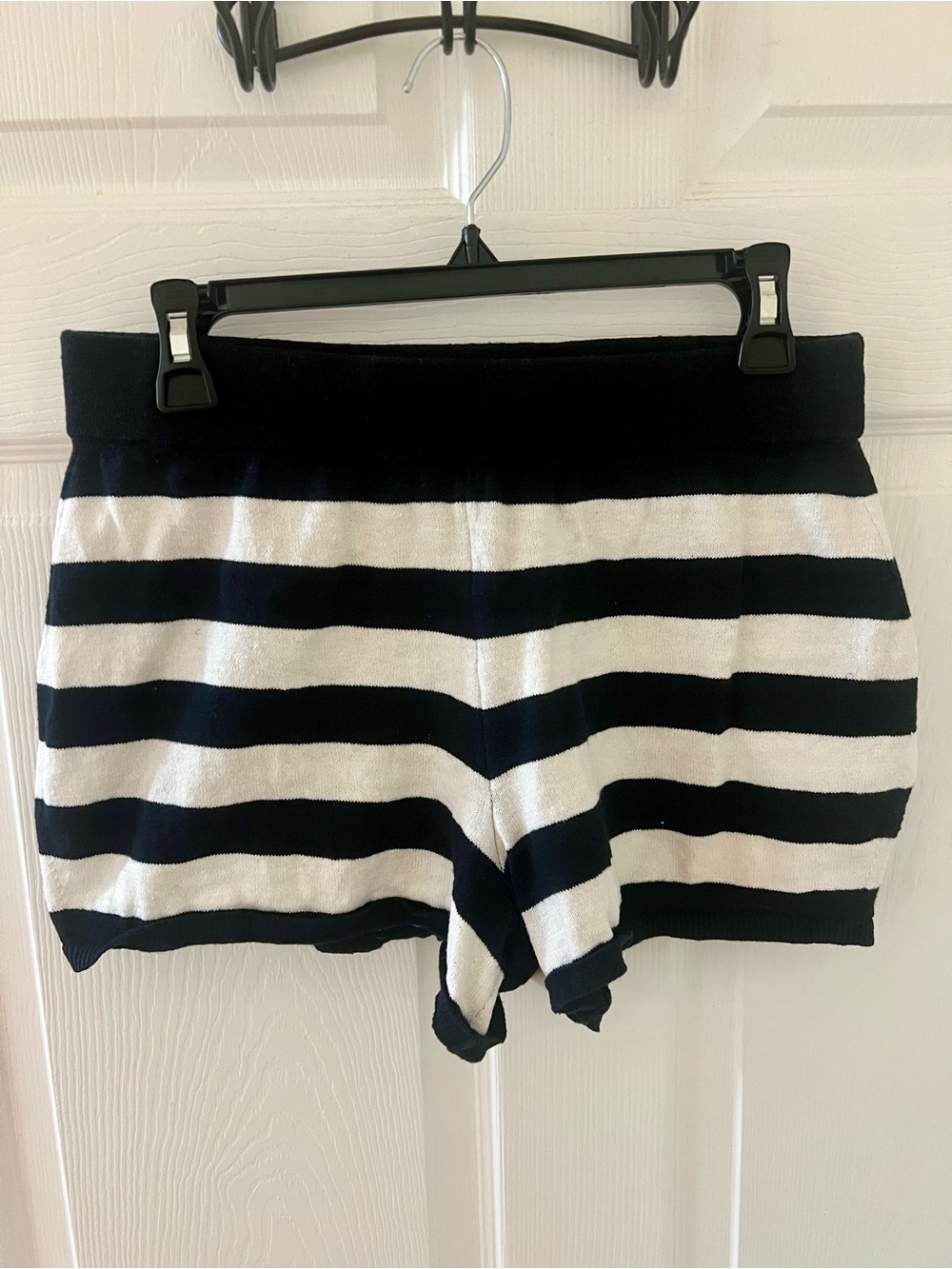 Free People/free-est Black & White Striped Knit Sweater Shorts